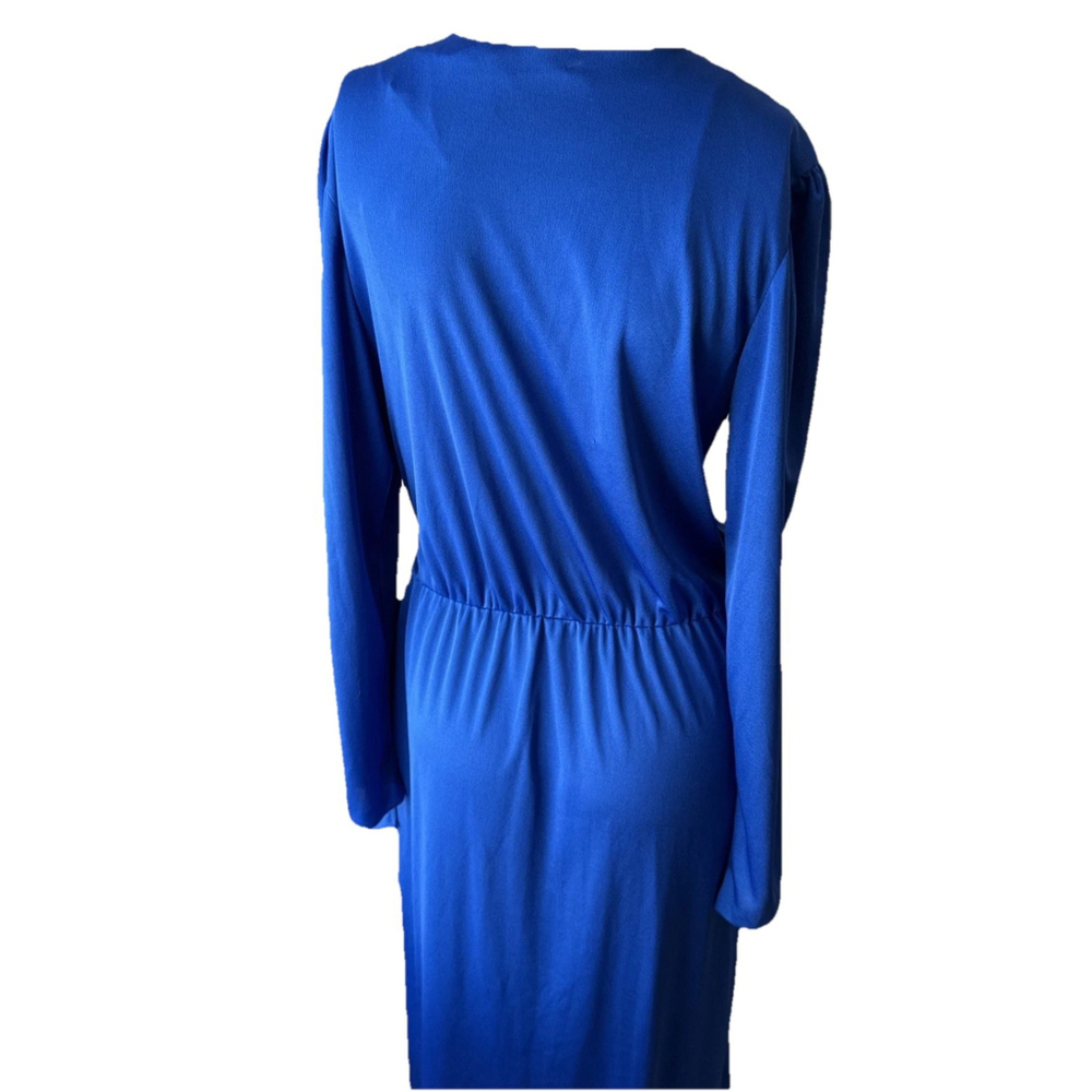 Nancy Bracoloni Vijack Blue Sequin Dress Small 80s - Picture 3 of 6